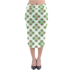 Floral Collage Pattern Midi Pencil Skirt by dflcprintsclothing