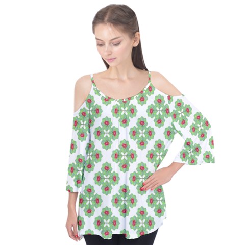 Floral Collage Pattern Flutter Tees by dflcprintsclothing