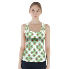 Floral Collage Pattern Racer Back Sports Top by dflcprintsclothing