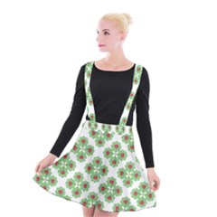 Floral Collage Pattern Suspender Skater Skirt