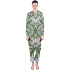 Marijuana Leaf Pattern Hooded Jumpsuit (ladies)  by getstonedinstyle