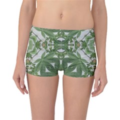 Marijuana Leaf Pattern Boyleg Bikini Bottoms by getstonedinstyle