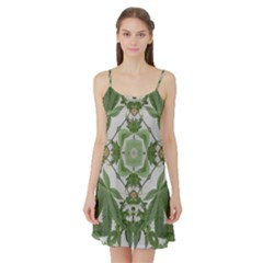 Marijuana Leaf Pattern Satin Night Slip by getstonedinstyle