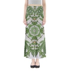 Marijuana Leaf Pattern Maxi Skirts by getstonedinstyle