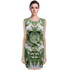 Marijuana Leaf Pattern Classic Sleeveless Midi Dress by getstonedinstyle