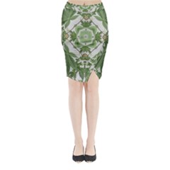 Marijuana Leaf Pattern Midi Wrap Pencil Skirt by getstonedinstyle