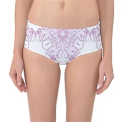 Ganja Ganesh Pattern (pink) Mid-waist Bikini Bottoms by getstonedinstyle