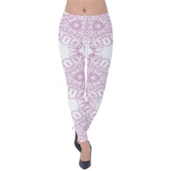 Ganja Ganesh Pattern (pink) Velvet Leggings