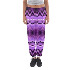 Purple Pink Zig Zag Pattern Women s Jogger Sweatpants