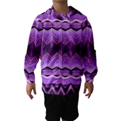 Purple Pink Zig Zag Pattern Hooded Wind Breaker (Kids)