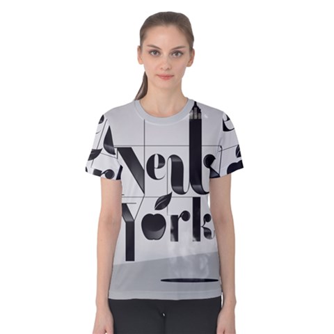 Nyc + Statue Of Liberty Design Women s Cotton Tee by Mannynyc