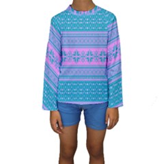 Pattern Kids  Long Sleeve Swimwear