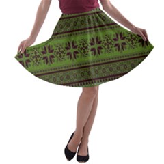 Pattern A-line Skater Skirt by Valentinaart