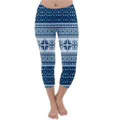 Pattern Capri Winter Leggings  by Valentinaart