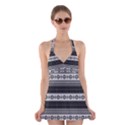 Pattern Halter Swimsuit Dress View1