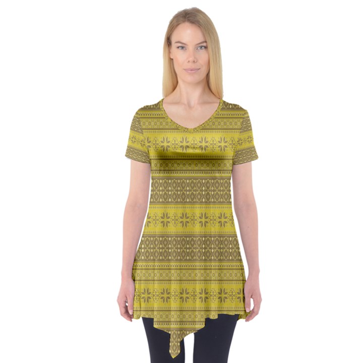 Pattern Short Sleeve Tunic 