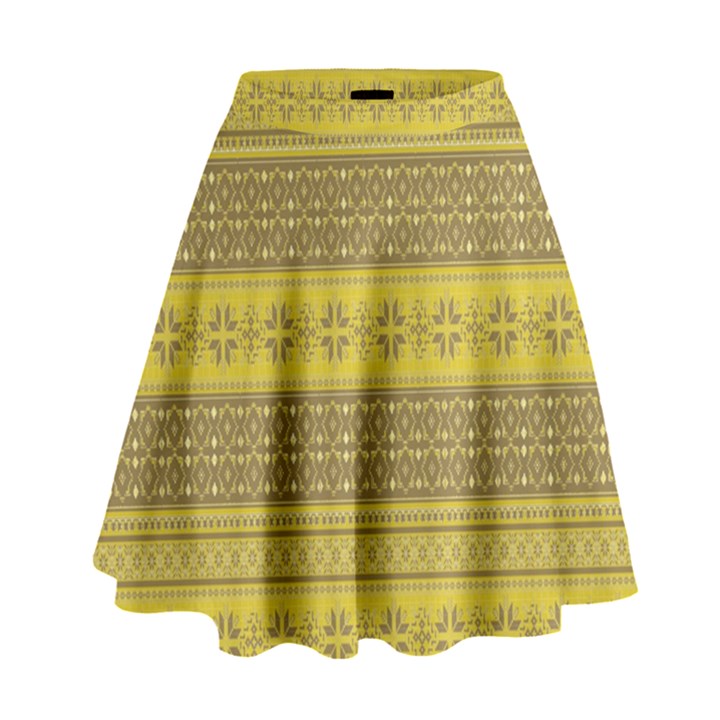 Pattern High Waist Skirt