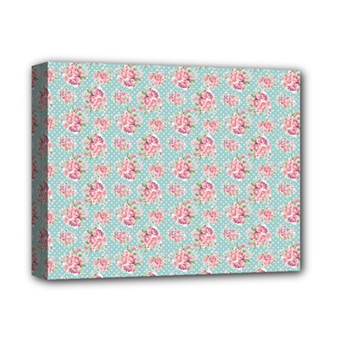 Floral Pattern Deluxe Canvas 14  X 11 