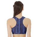 Wrinkly Batik Pattern   Blue Black Sports Bra with Border View2