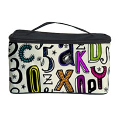 Colorful Retro Style Letters Numbers Stars Cosmetic Storage Case