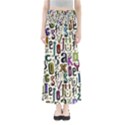 Colorful Retro Style Letters Numbers Stars Maxi Skirts View1