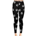 Footprints Cat White Black Leggings  View1