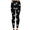 Footprints Cat White Black Leggings  View2