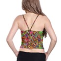 Multicolored Retro Spots Polka Dots Pattern Spaghetti Strap Bra Top View2