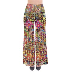 Multicolored Retro Spots Polka Dots Pattern Pants by EDDArt