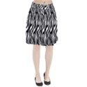 Zebra Stripes Pattern Traditional Colors Black White Pleated Skirt View1