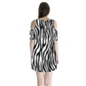 Zebra Stripes Pattern Traditional Colors Black White Shoulder Cutout Velvet  One Piece View2