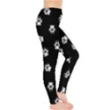 Footprints Dog White Black Leggings  View4