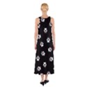 Footprints Dog White Black Sleeveless Maxi Dress View2