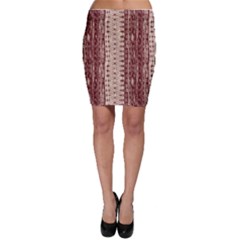 Wrinkly Batik Pattern Brown Beige Bodycon Skirt by EDDArt