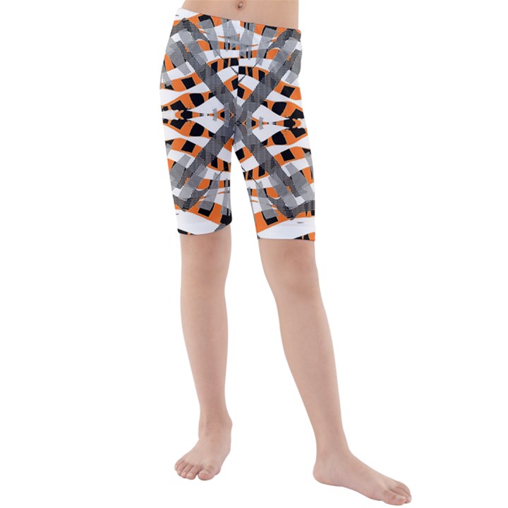 Speedy Zebra Kids  Mid Length Swim Shorts