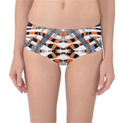 Speedy Zebra Mid-waist Bikini Bottoms by beatbeatwing