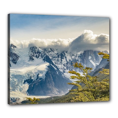 Snowy Andes Mountains, El Chalten Argentina Canvas 24  X 20  by dflcprints