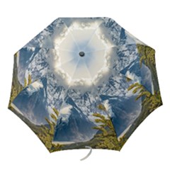 Snowy Andes Mountains, El Chalten Argentina Folding Umbrellas by dflcprints