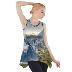 Snowy Andes Mountains, El Chalten Argentina Side Drop Tank Tunic by dflcprints