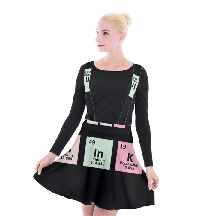 Think - Chemistry Suspender Skater Skirt