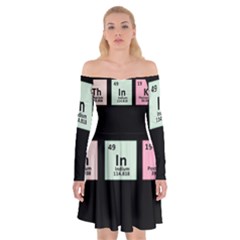 Think - Chemistry Off Shoulder Skater Dress by Valentinaart