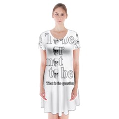 To Be Or Not To Be Short Sleeve V-neck Flare Dress by Valentinaart