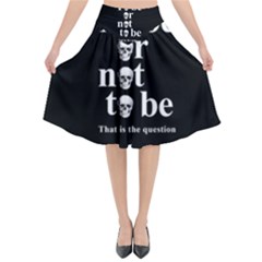 To Be Or Not To Be Flared Midi Skirt by Valentinaart