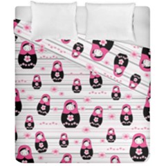 Matryoshka Doll Pattern Duvet Cover Double Side (california King Size) by Valentinaart