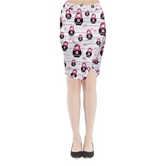 Matryoshka Doll Pattern Midi Wrap Pencil Skirt by Valentinaart