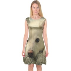 Niko Puppy Face Capsleeve Midi Dress