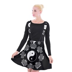 I Ching  Suspender Skater Skirt by Valentinaart