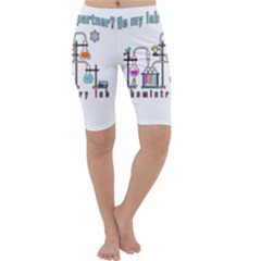 Chemistry Lab Cropped Leggings  by Valentinaart