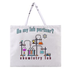 Chemistry Lab Zipper Large Tote Bag by Valentinaart