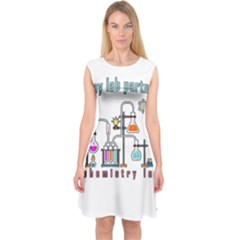 Chemistry Lab Capsleeve Midi Dress by Valentinaart